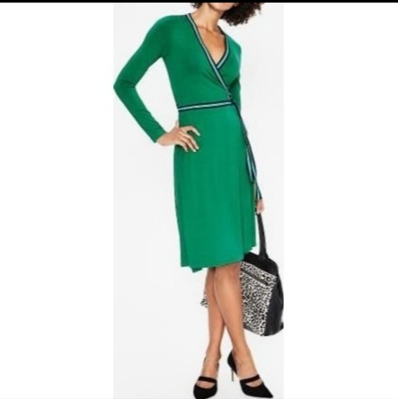 Boden Dresses & Skirts - Boden Green Kelly Wrap Dress Sz 6 Reg